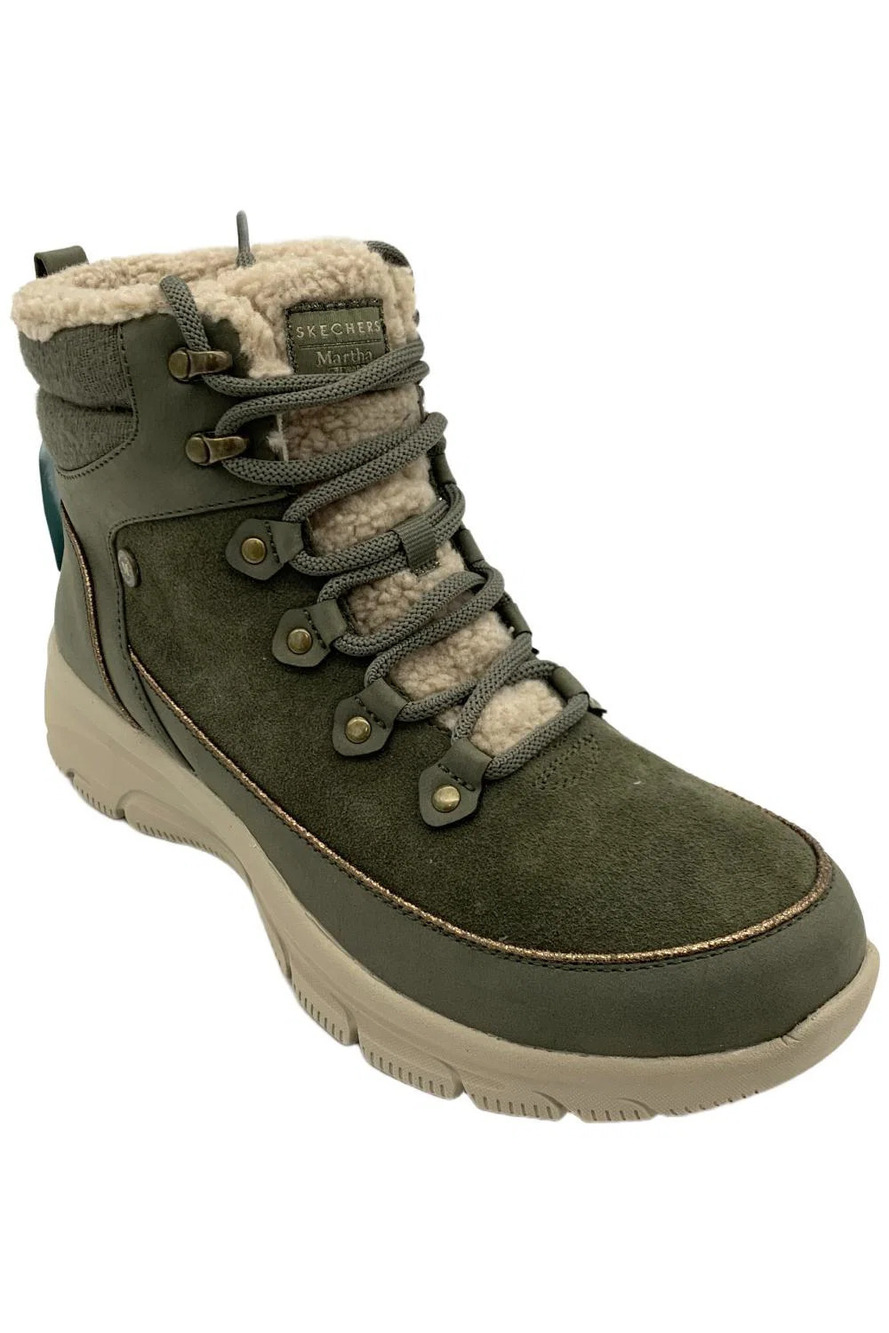 Martha Stewart x Skechers Women's Easy Going Winter Road 2 Boot Olive - Medium